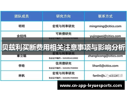 贝兹利买断费用相关注意事项与影响分析