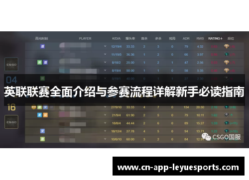 英联联赛全面介绍与参赛流程详解新手必读指南