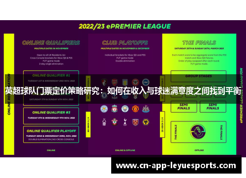 英超球队门票定价策略研究：如何在收入与球迷满意度之间找到平衡