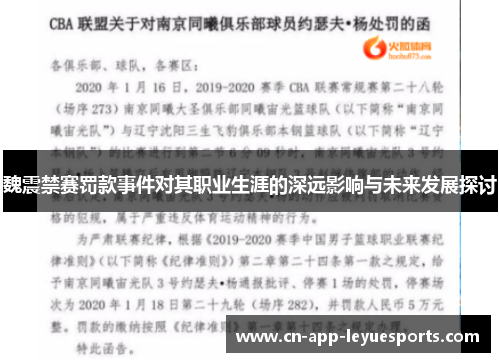 魏震禁赛罚款事件对其职业生涯的深远影响与未来发展探讨
